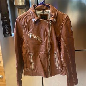 Mauritius leather motorcycle jacket. New with tags.